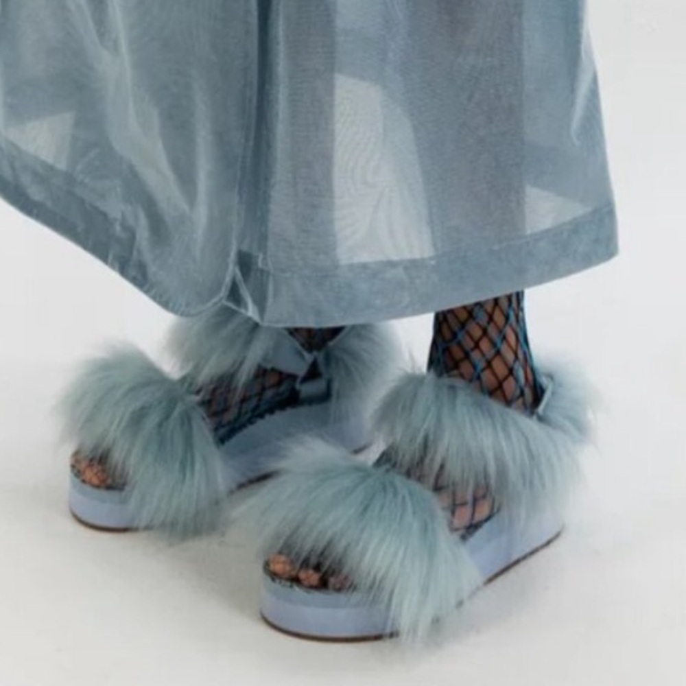 NEW Maisie Willen x Keds Faux Fur Floral Print Slides